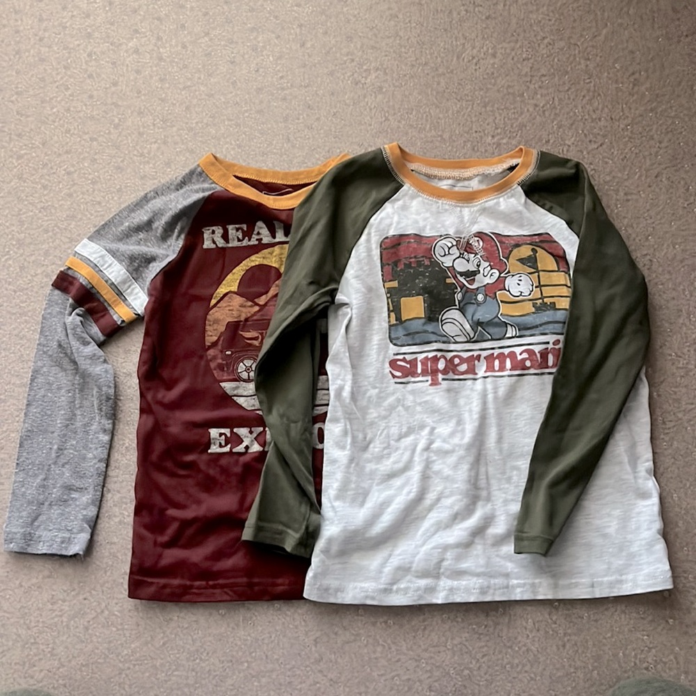 NWOT Boys Sonoma Goods For Life Long Sleeve Tee (2 shirts) - Size 6